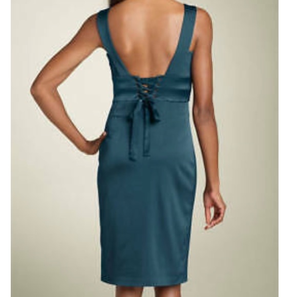 Donna Ricco stretch satin sheath purple dress - Picture 8 of 8